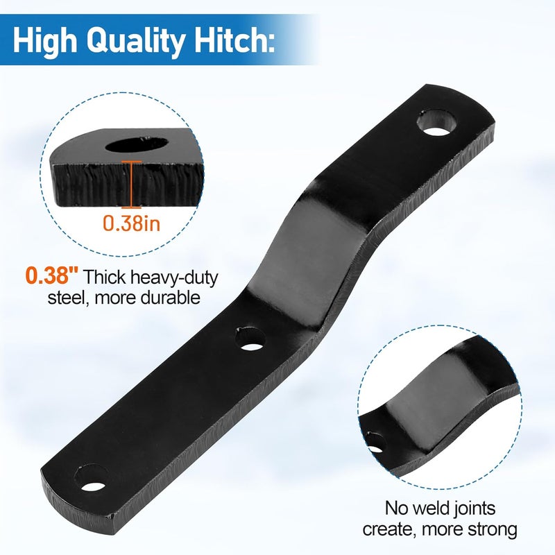 Pulems Lawn Mower Hitch for Agri-Fab 23475 Tractor Bracket, Garden Mower Tractor Attachments Lawn Tractor Trailer Hitch Adapter Plate – Fit for Agri-Fab Replacement Parts - Image 5